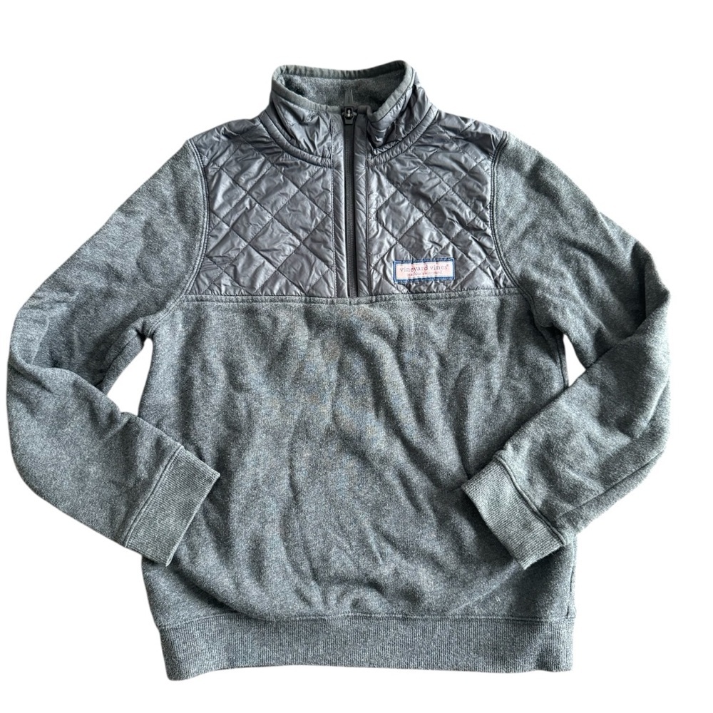 Vineyard Vines Boys Quilted Performance ShepShirt 1/4 zip Sweatshirt size S 8-10 - Picture 2 of 6